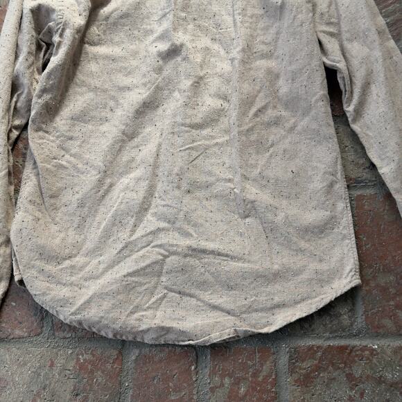 Club Monaco Long Sleeve Button Up Flannel Top Gray Fall Autumn - Picture 9 of 9